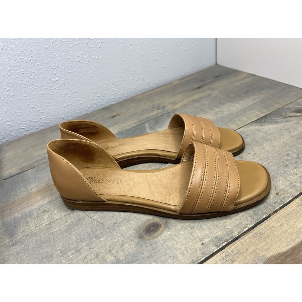 Madewell The Nelda Flats Women's US 8 M Desert Camel Leather D'Orsay EBS2316